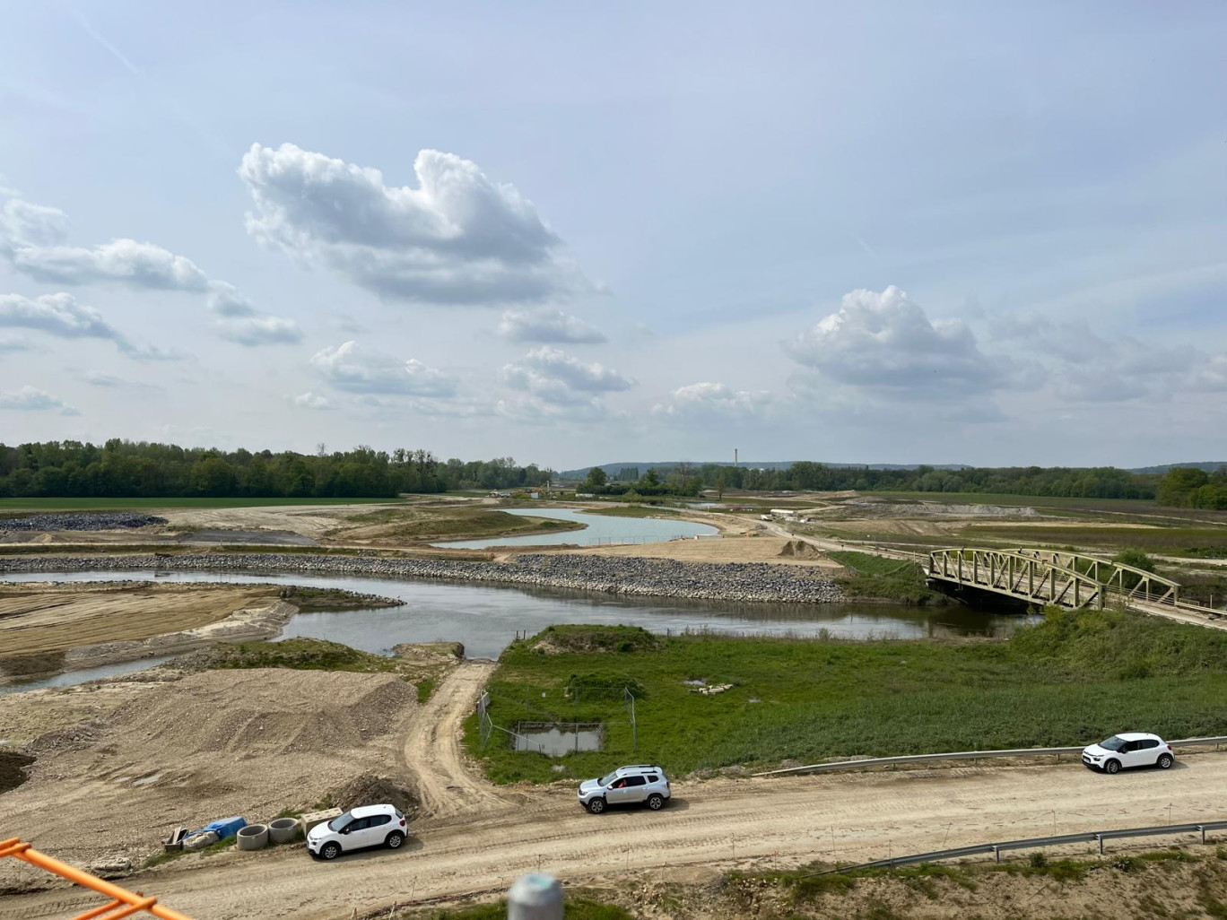 Le chantier entre Compiègne et Passel, à Montmacq.