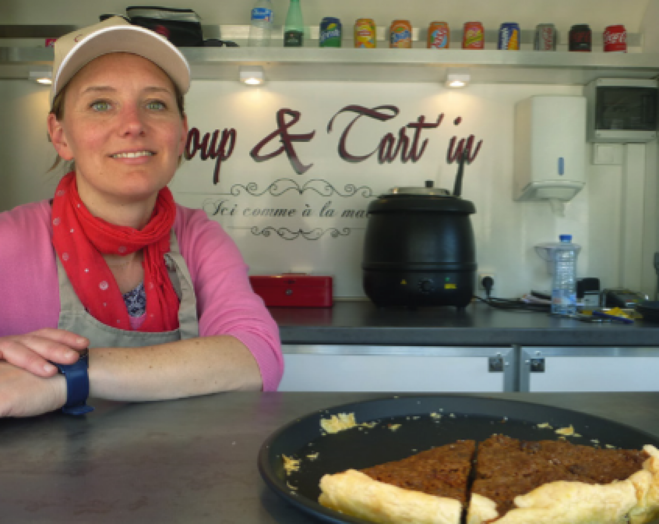 Céline Soupé dans son food truck.