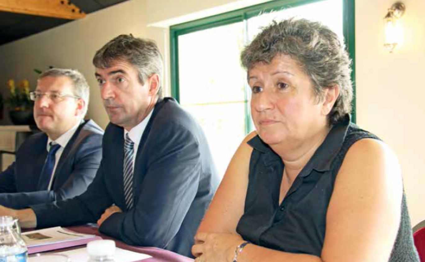 Les dirigeants d’Unéal, Cédric Cogniez, directeur général, Bertrand Hernu, président, et Françoise-Emmanuelle Boussinesq, directrice opérationnelle (de g. à d.).